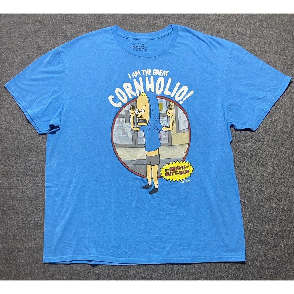 BEAVIS AND BUTTHEAD I AM THE GREAT CORNHOLIO T-SHIRT 90's MTV SIZE XXL